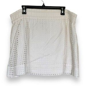 Kate Spade Broome Street White Eyelet Skirt Size XS